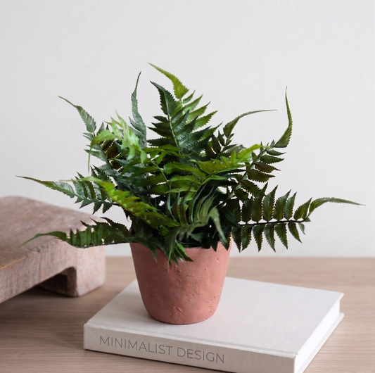 12" Faux Potted Fern