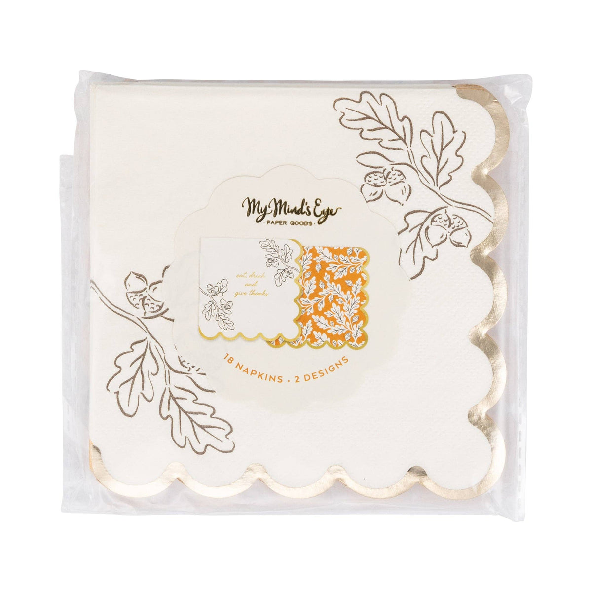 Foil Eat Drink Thanks Cocktail Napkin (18ct)