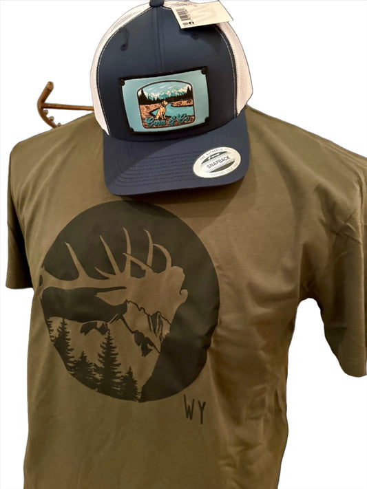 Bugling Bull Elk Adult Men's T-Shirt