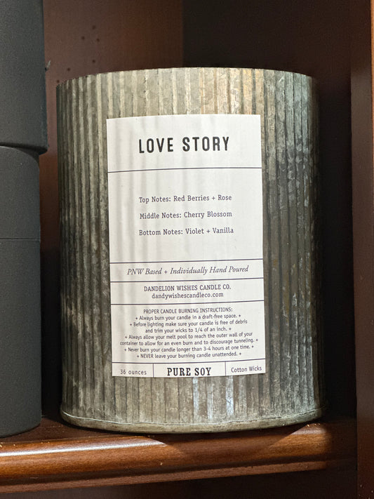 Extra Large Rustic Galvanized Tin Candle