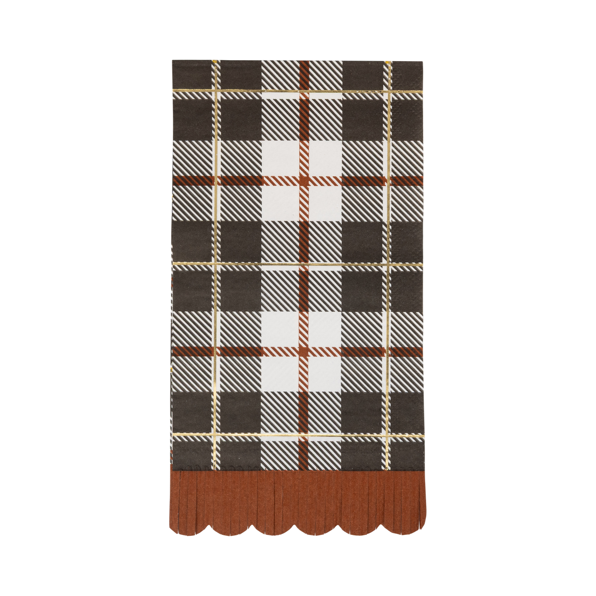 Black Fall Plaid Dinner Napkin
