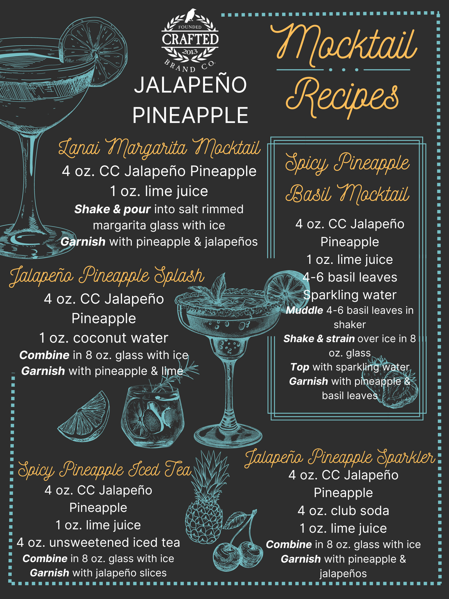 Jalapeño Pineapple Cocktail Or Mocktail Mix