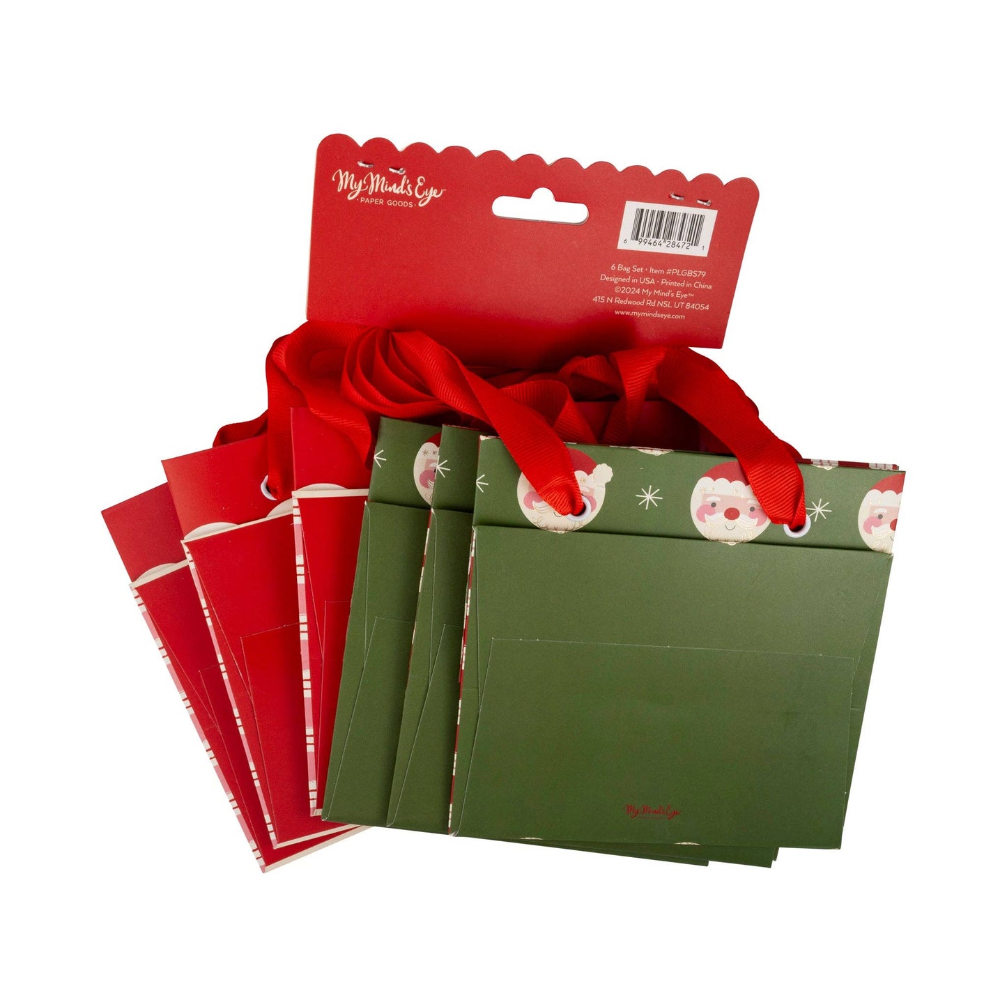 Santa Face Gift Bag Set