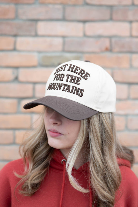Just Here for the Mountains Woman's Trucker