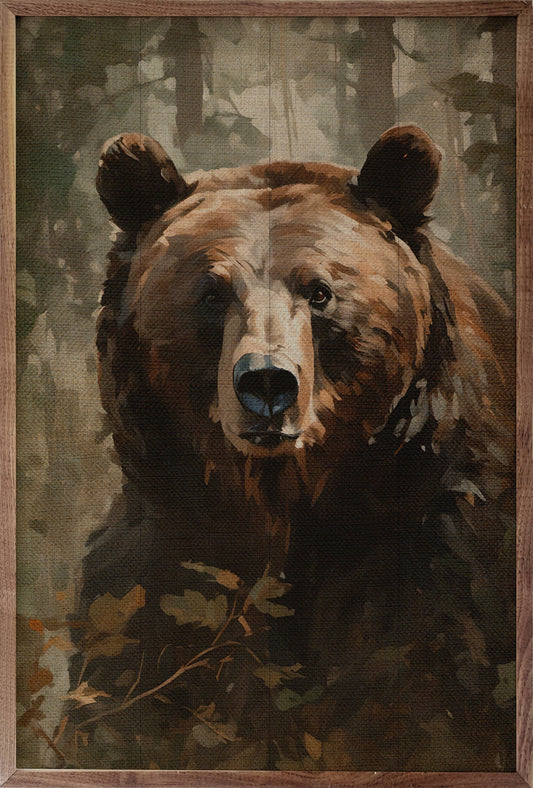 Brown Bear Plank Art