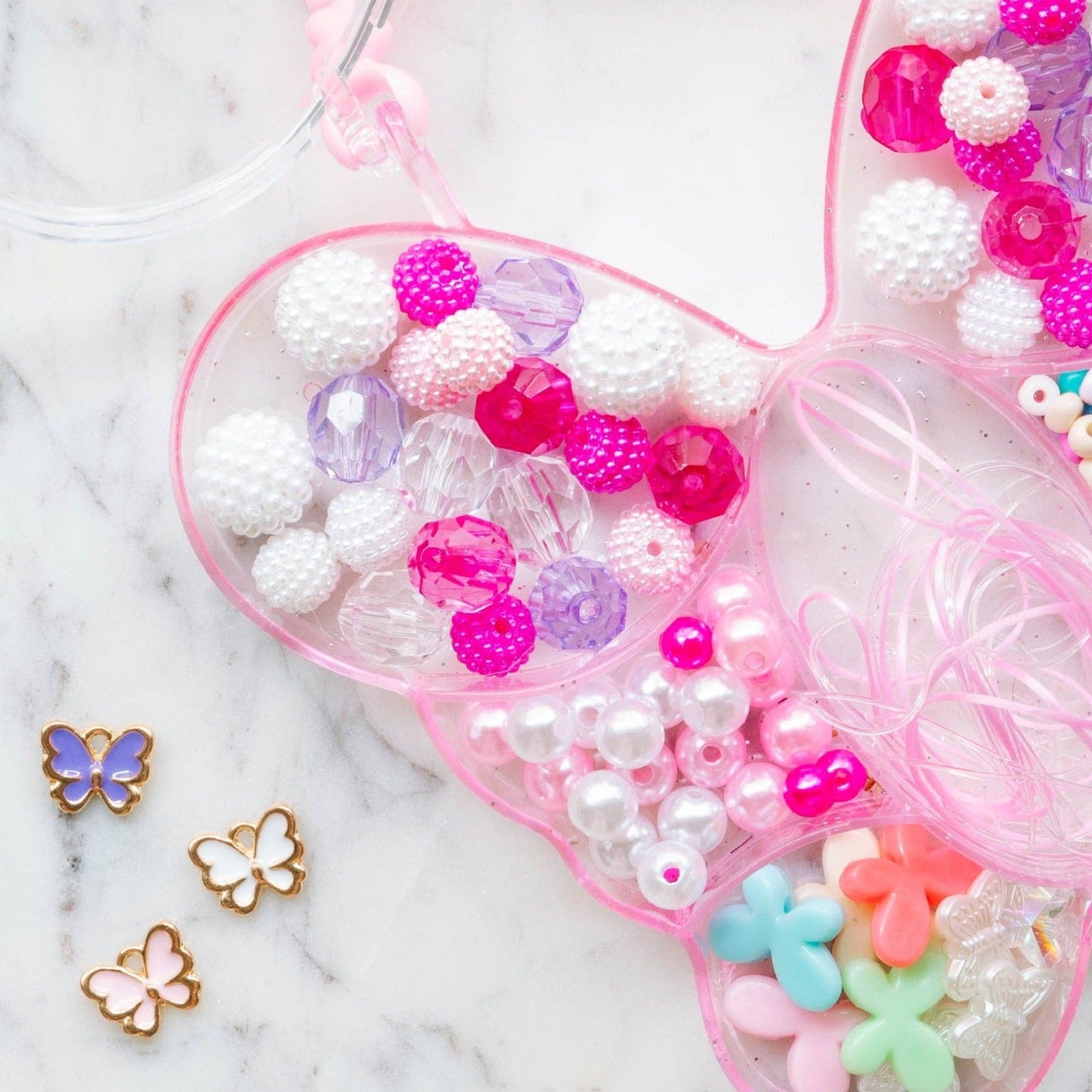 Pink Butterfly Bead Kit