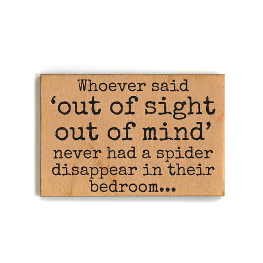 Spider Disappeared in Bedroom Funny Fridge Magnet
