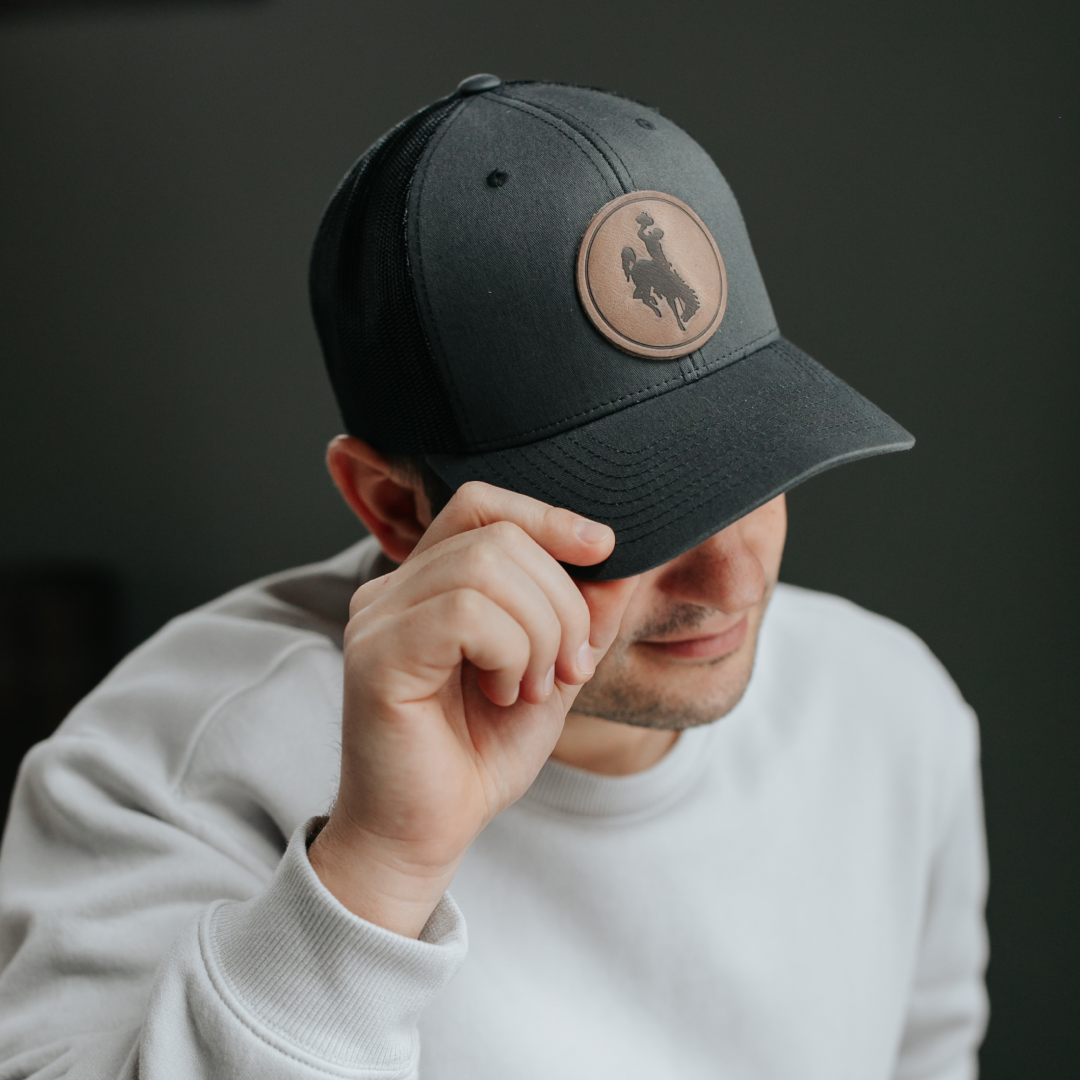 Steamboat Men's Hat | Leather Patch Trucker Hat