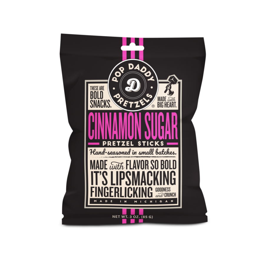 Pop Daddy – Cinnamon Sugar Seasoned Pretzels 3.0oz