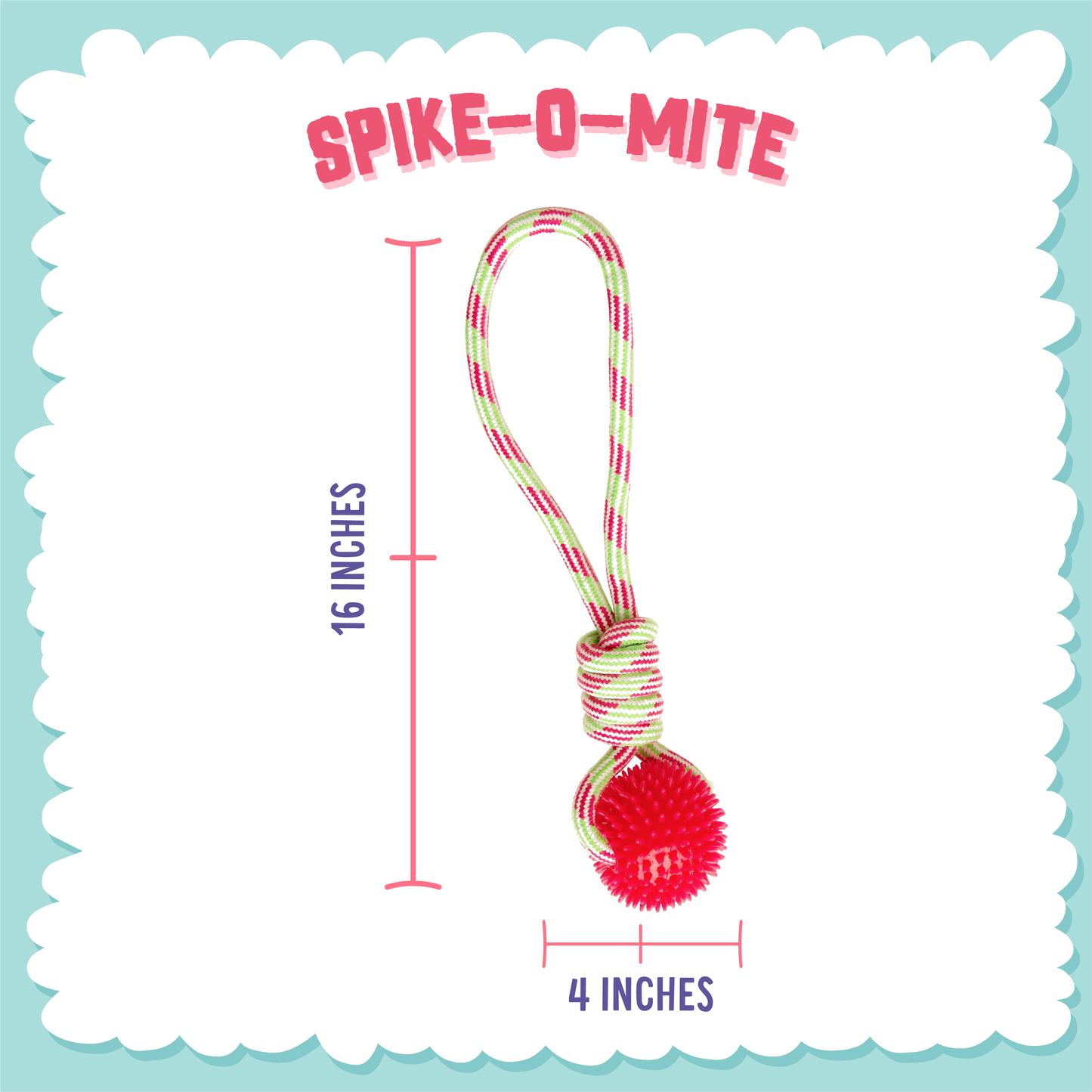 Spike-O-Mite Rope Dog Toy