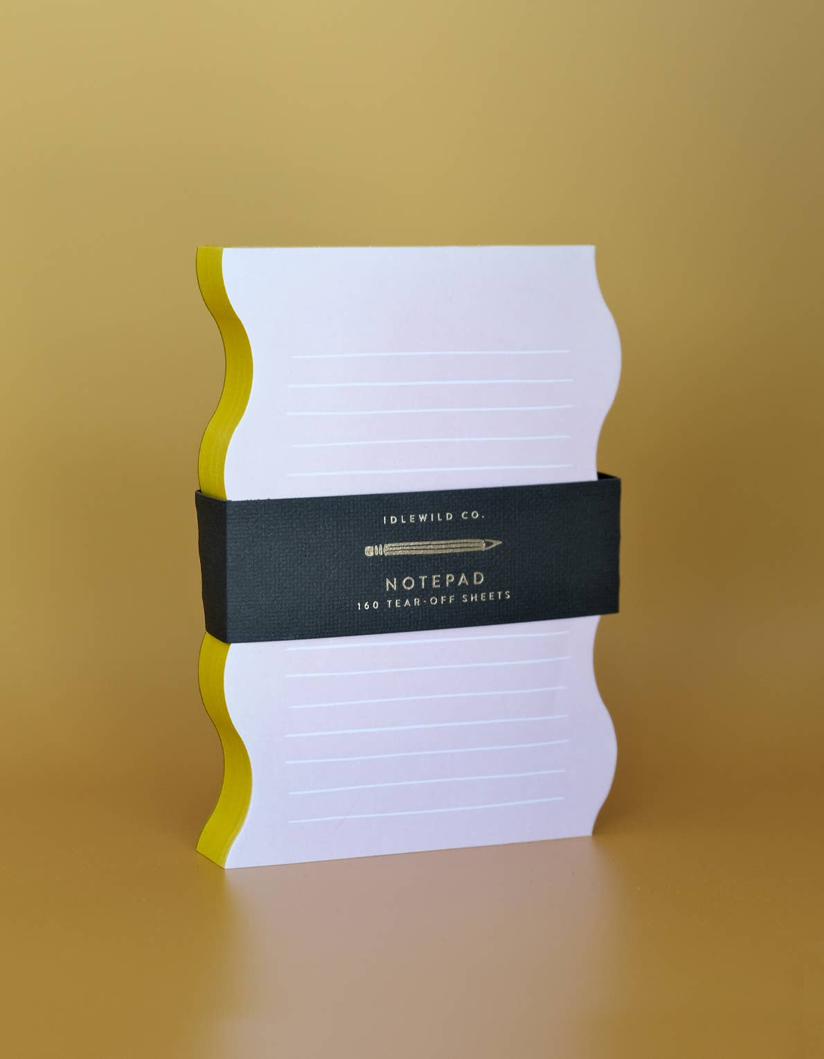 Wavy Shaped Notepad | Pink + Yellow Edge