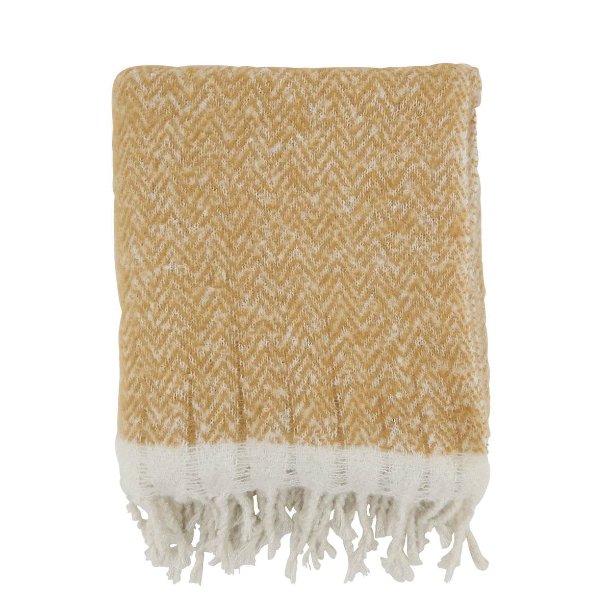 Faux Mohair Fringed Throw