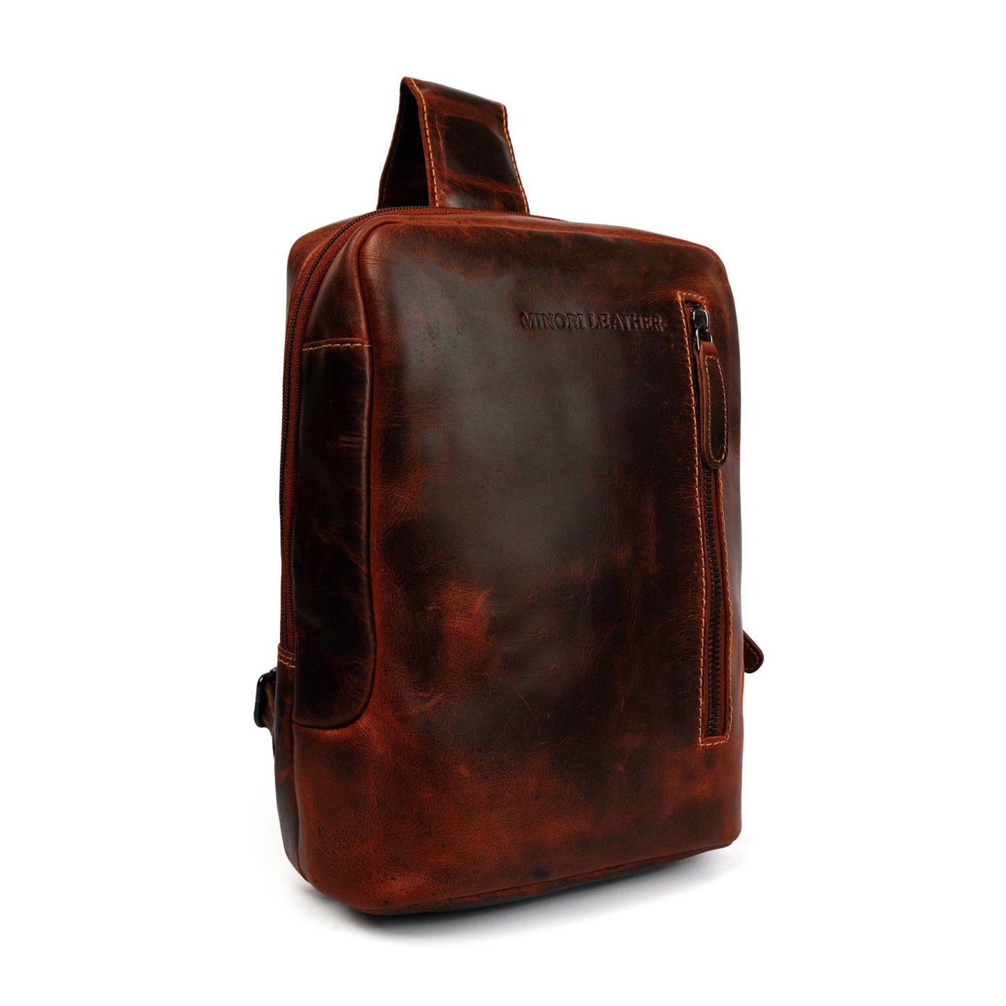 Leather Sling Bag Chestnut