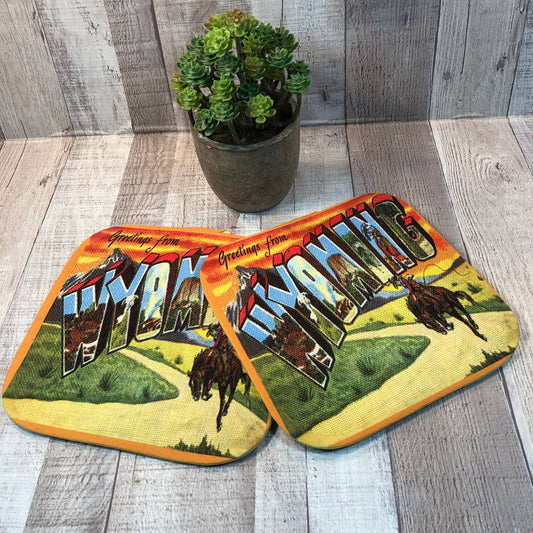 Rootin' Tootin' Vintage Wyoming pot holder