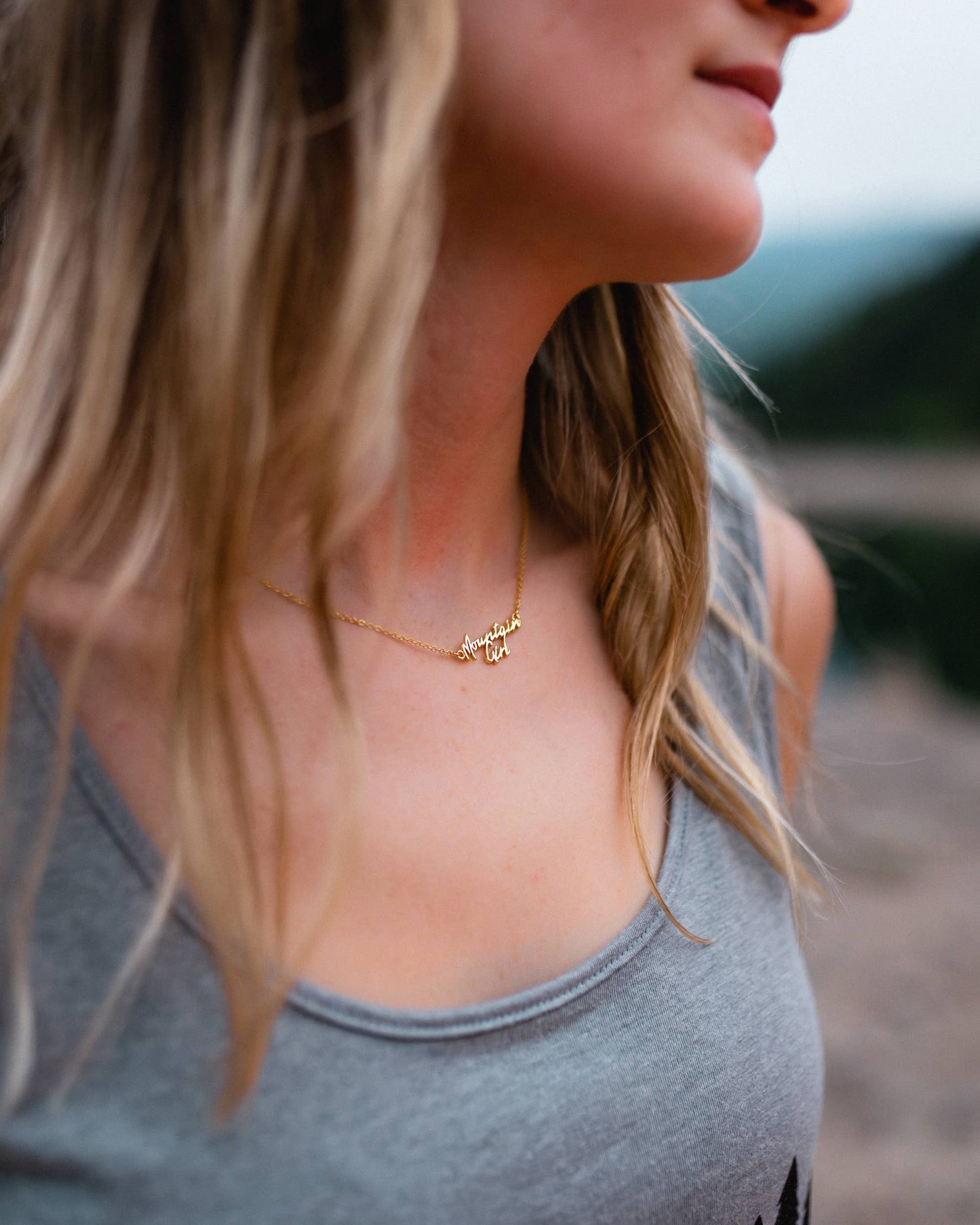 Mountain Girl Necklace- Gold
