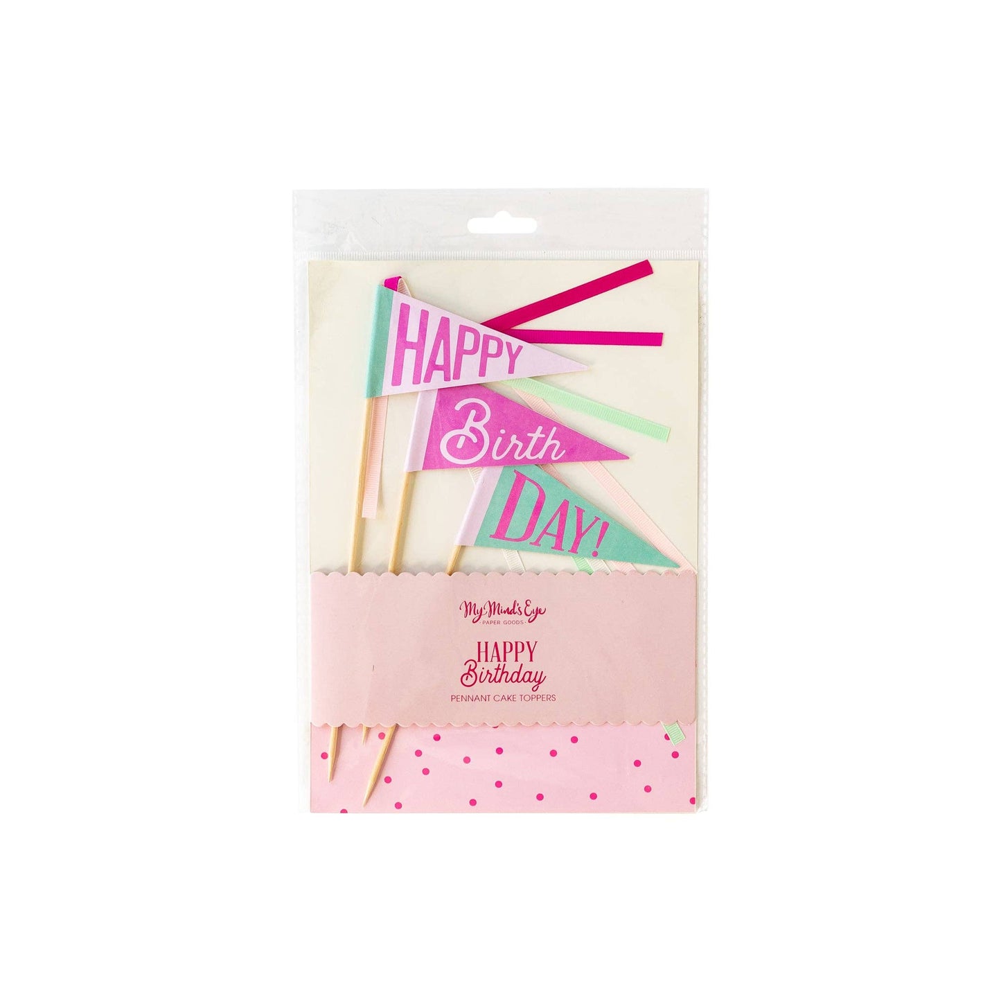 Pink Happy Birthday Topper