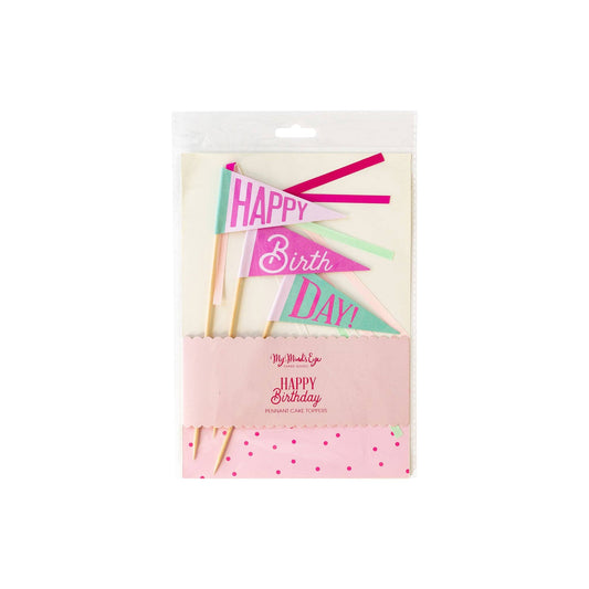Pink Happy Birthday Topper