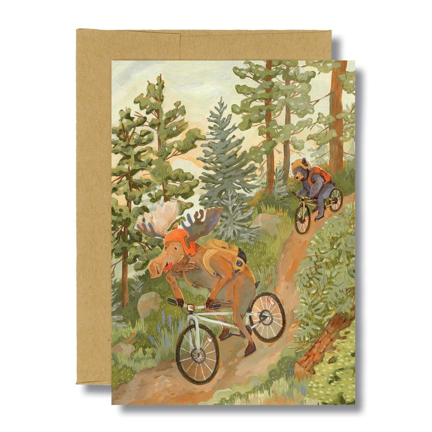 Mt Biking Moose Card