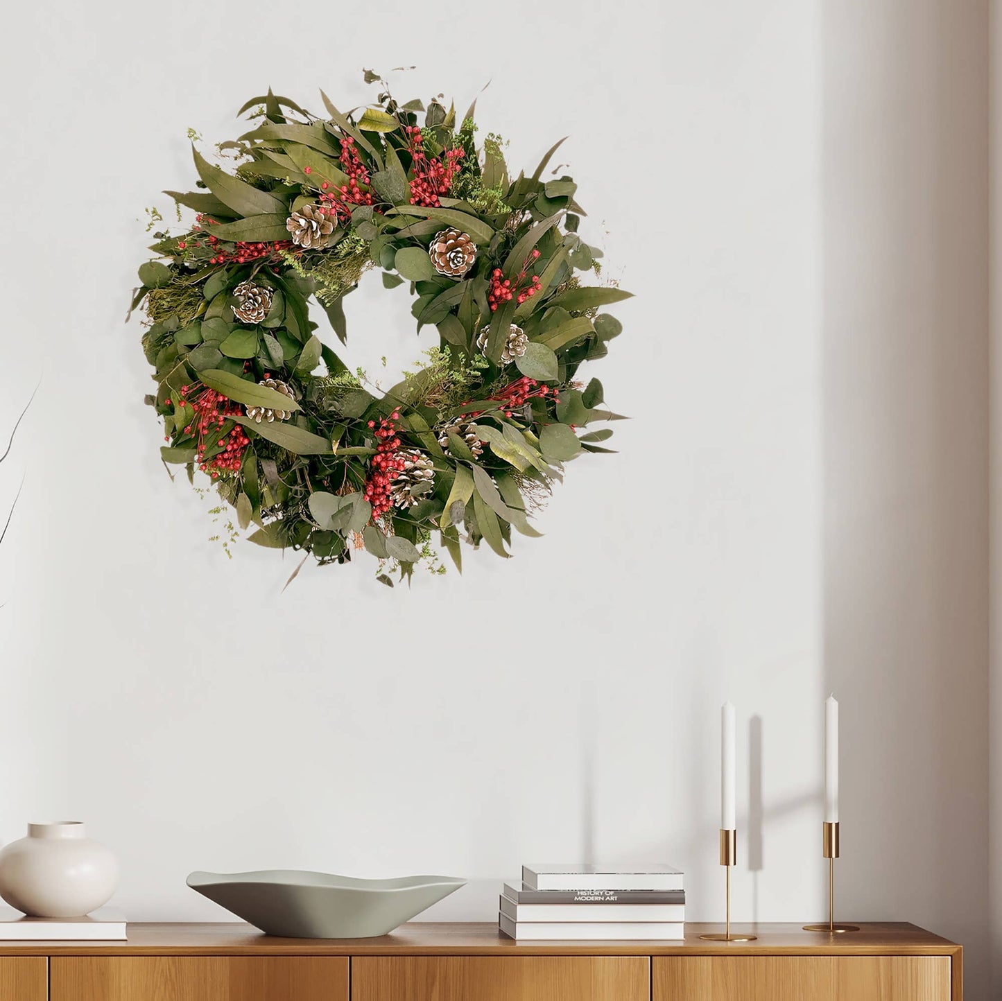 Handmade Natural Pinecone Wreath