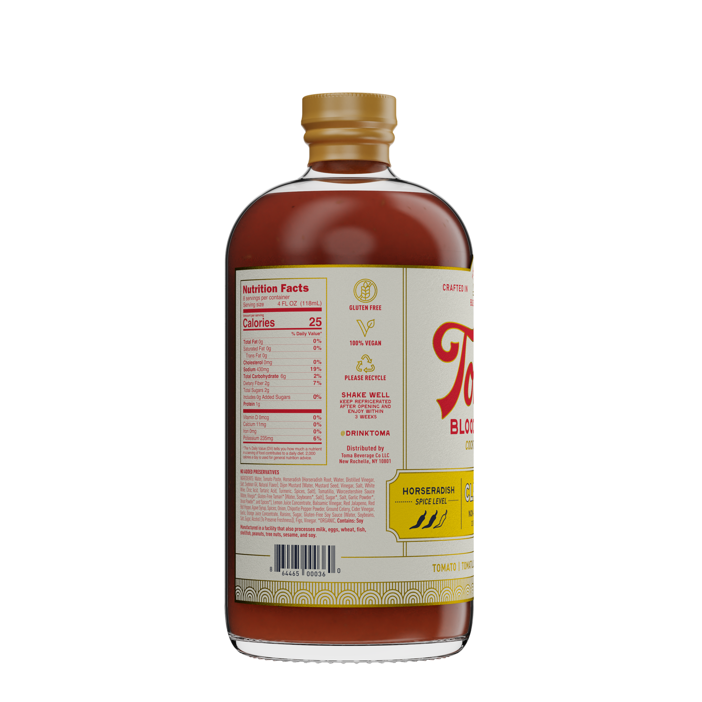 Toma Bloody Mary Mixer - CLASICO 32oz