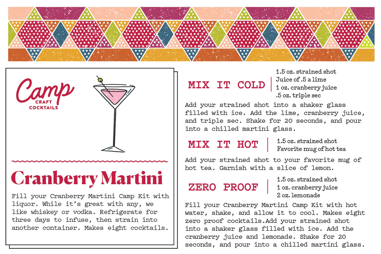 Cranberry Martini Craft Cocktail Kit