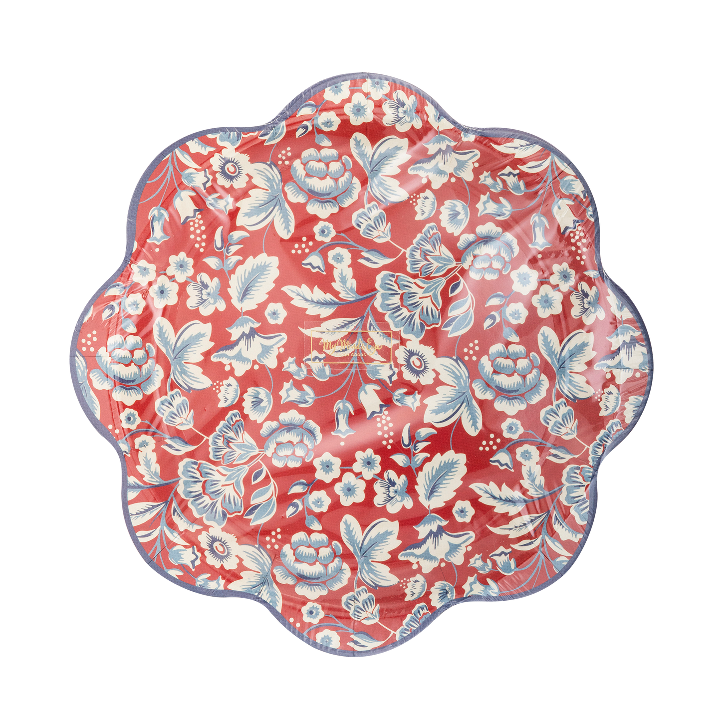 Western Floral Wave Paper Plate
