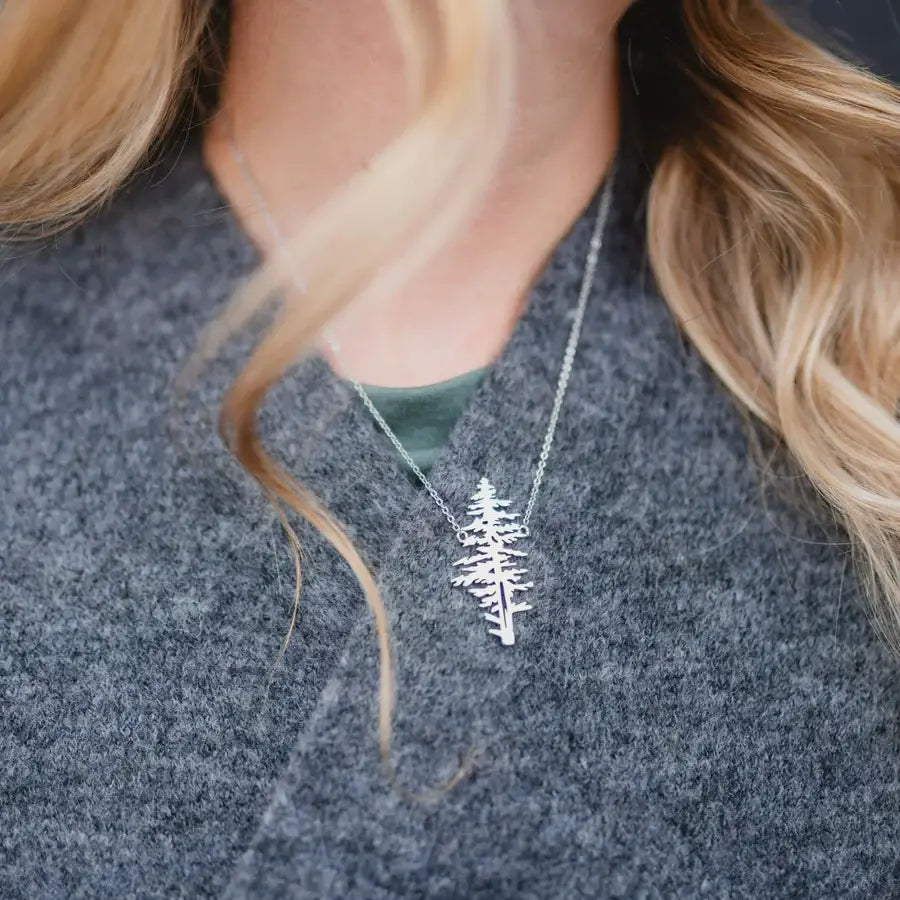 Pine Tree Necklace - Gold/Silver