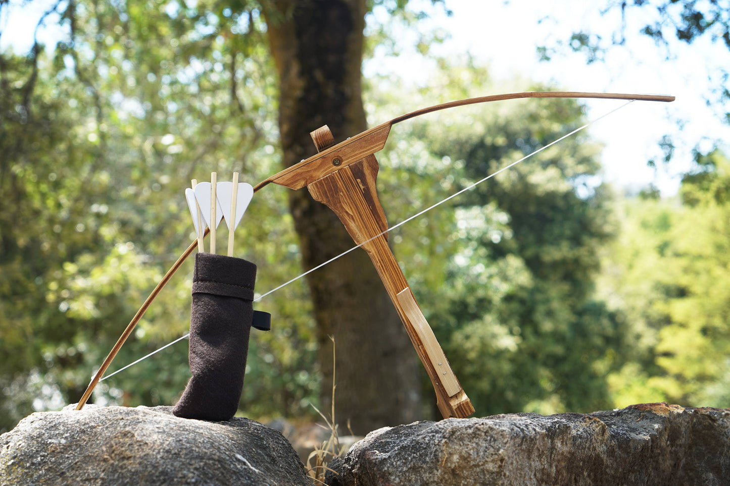 Toy Crossbow with Bolts & Felt Quiver