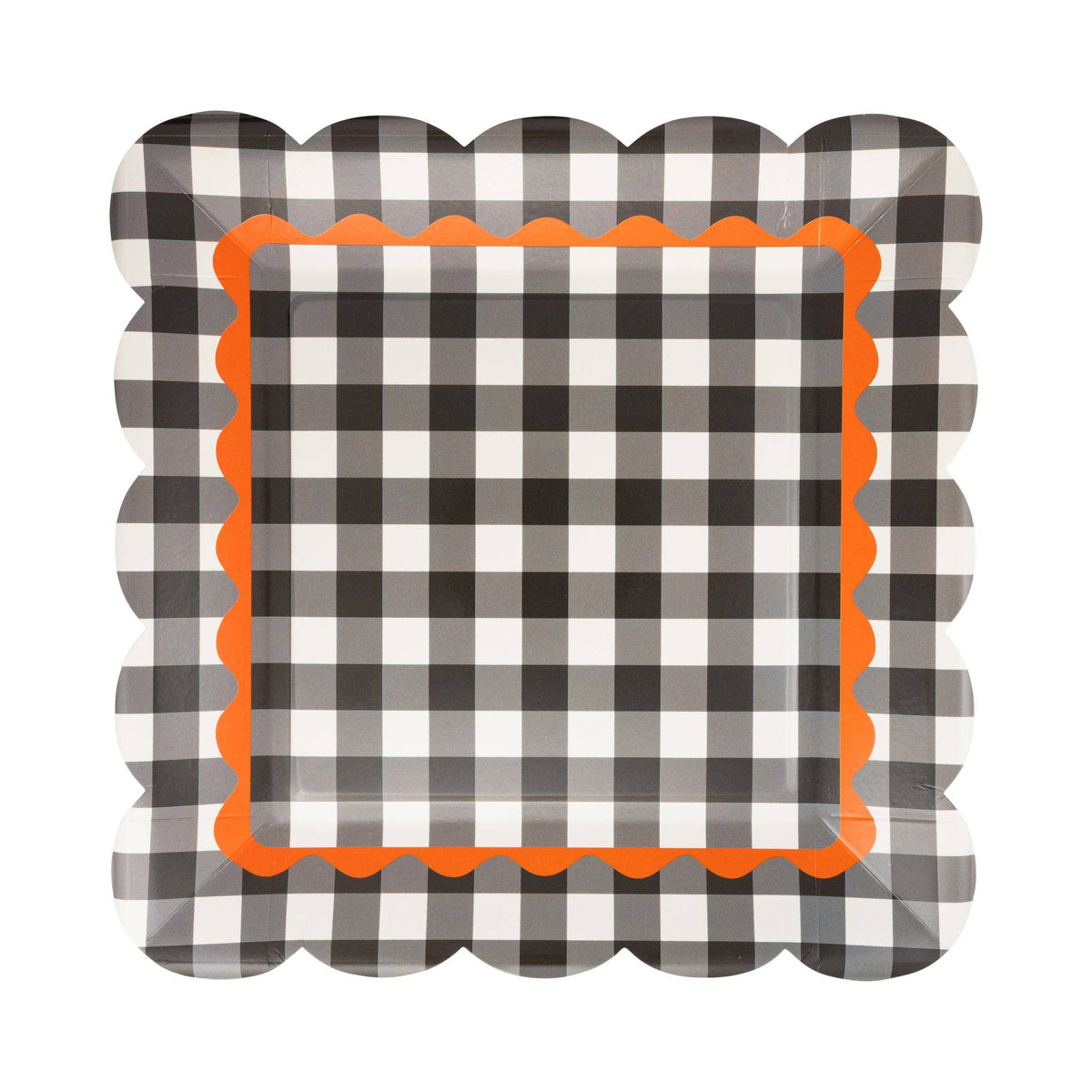 Plaid & Ric Rac Plate 8 ct