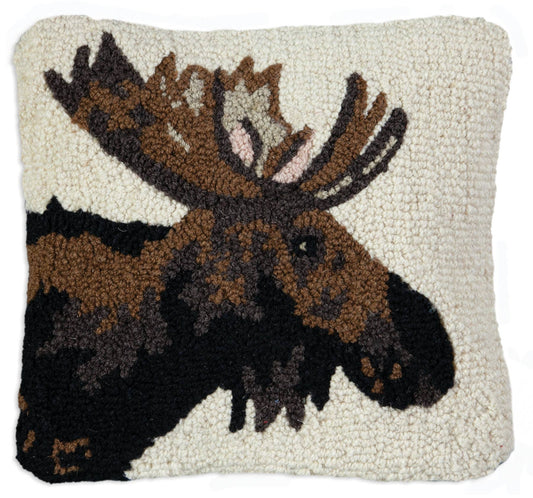 Major Moose Decorative Wool Pillow