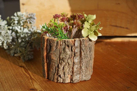 Wood Bark Decorative Candle Votive