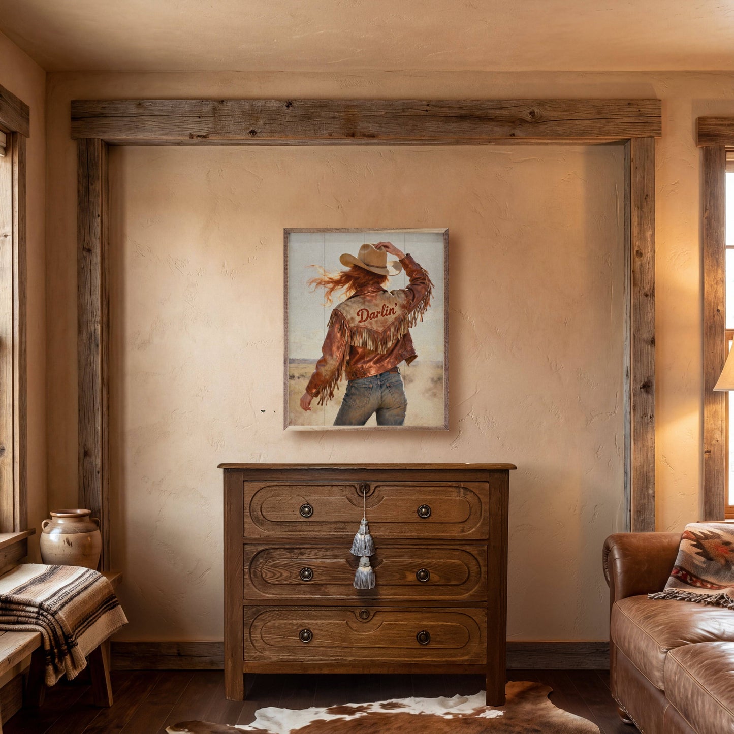 Western Woman Darlin' Plank Art