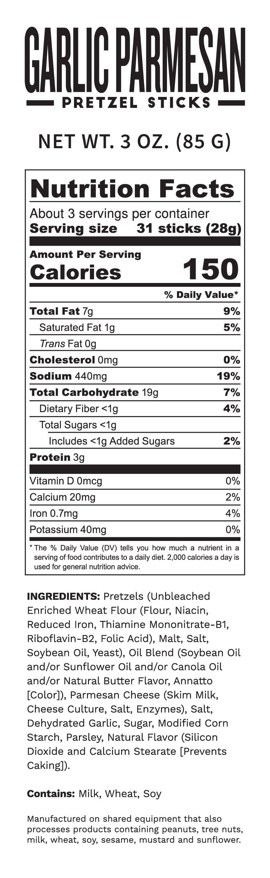 Pop Daddy – Garlic Parmesan Seasoned Pretzels 3.0oz