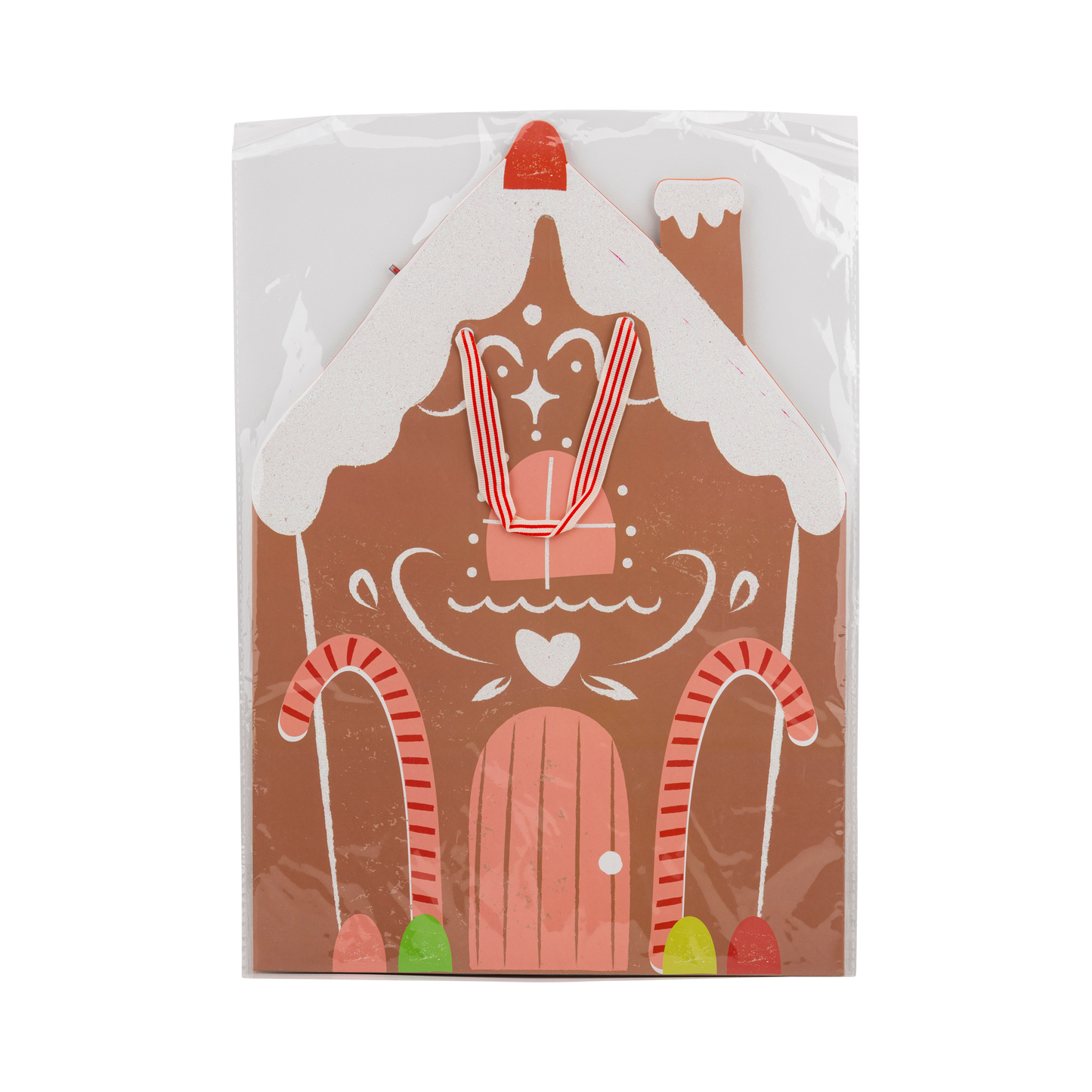 Shaped Gingerbread House Medium Gift Bag