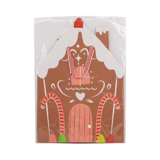 Shaped Gingerbread House Medium Gift Bag