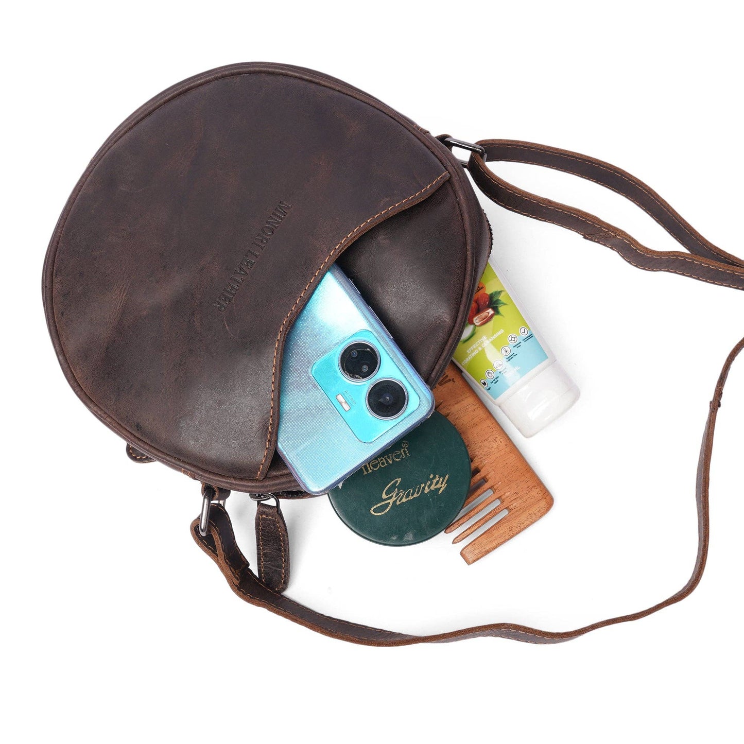 Luna Leather Crossbody Bag