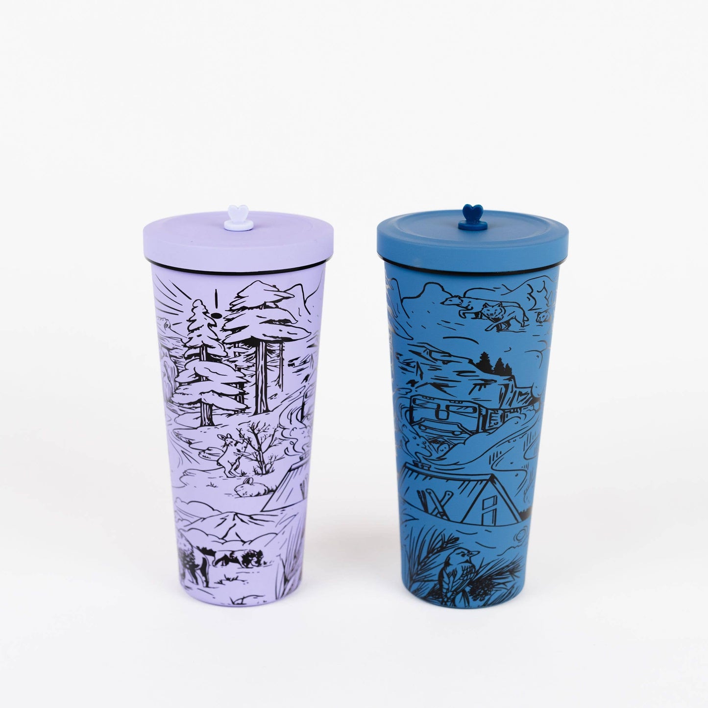 Winter "Blues" Travel Tumbler