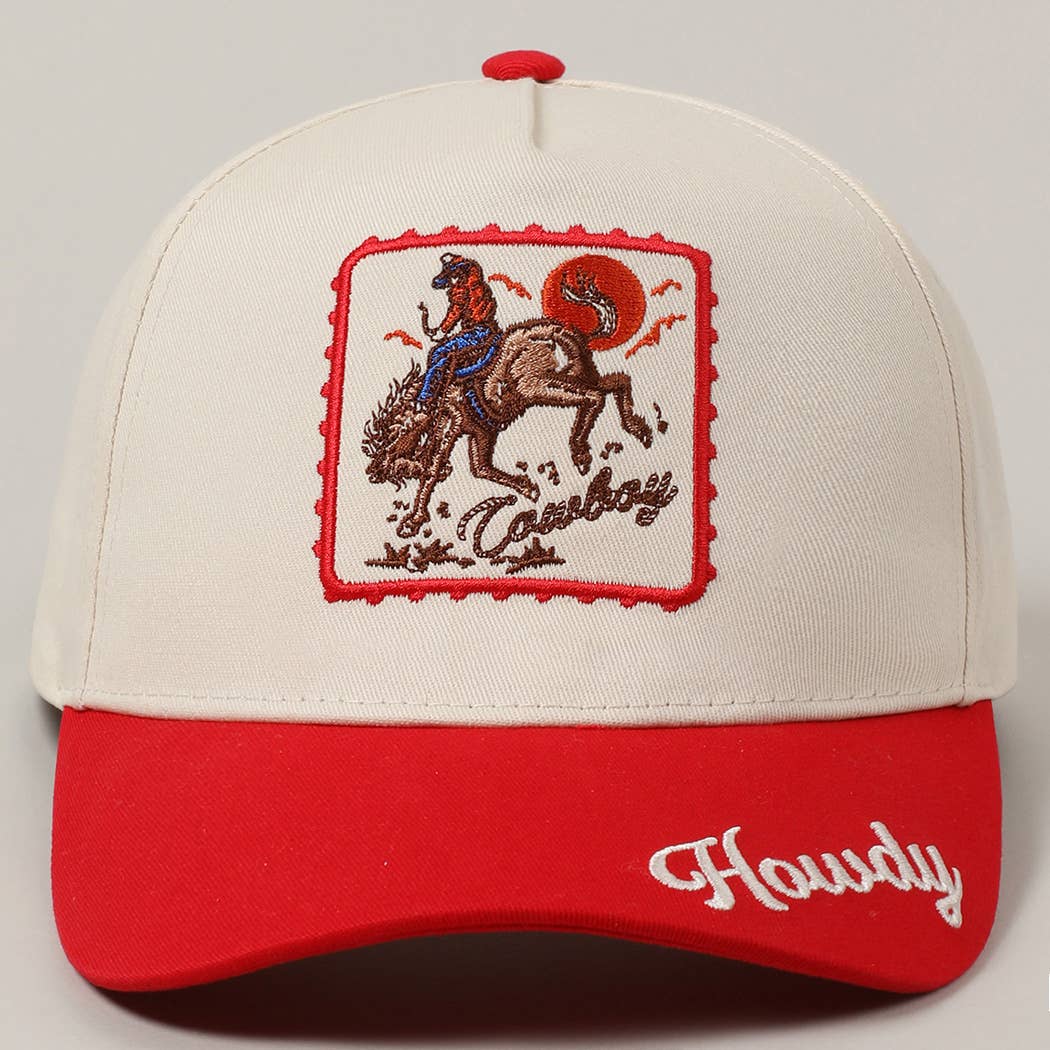 Woman's Cowboy Embroidery Cap