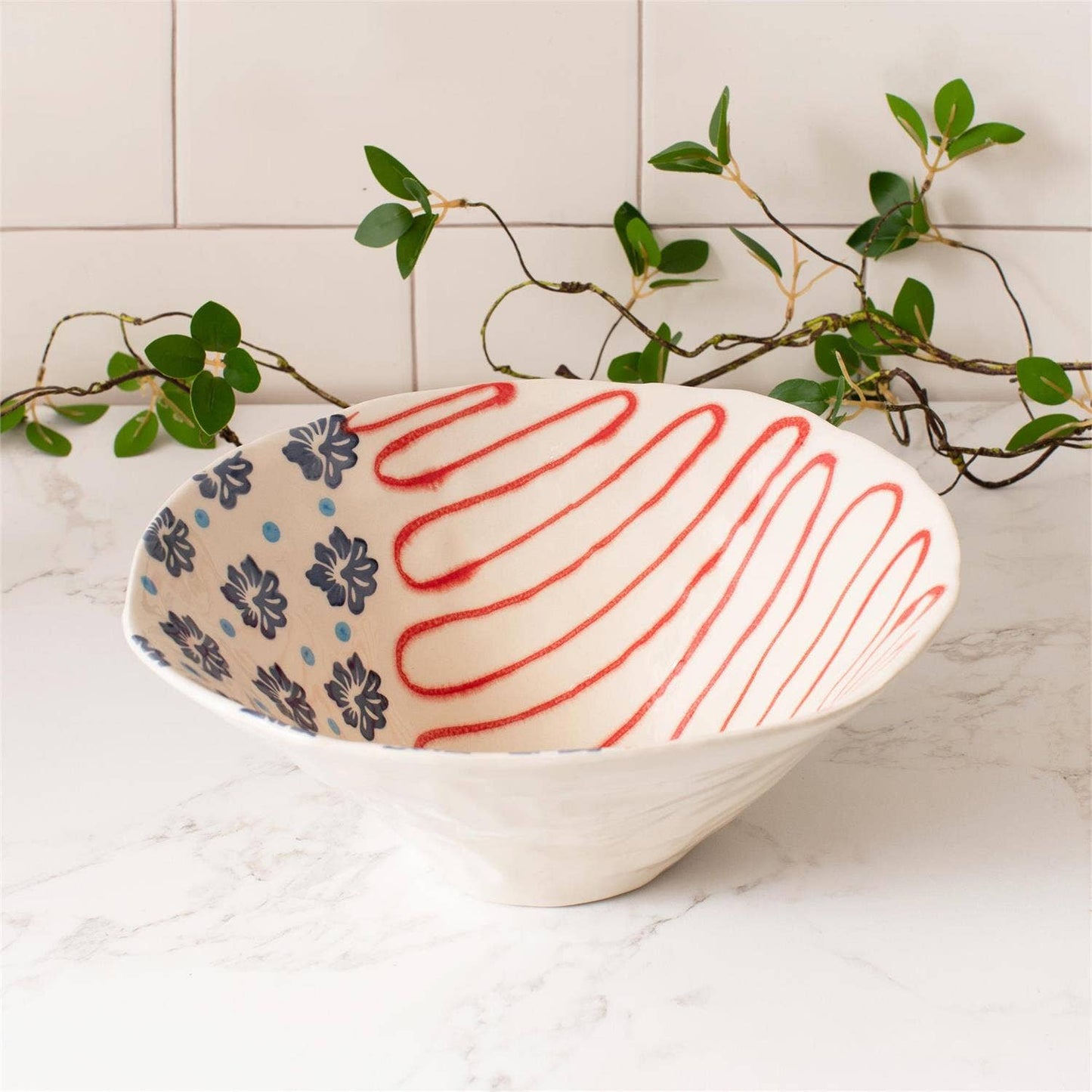 Americana Folk Art Bowl