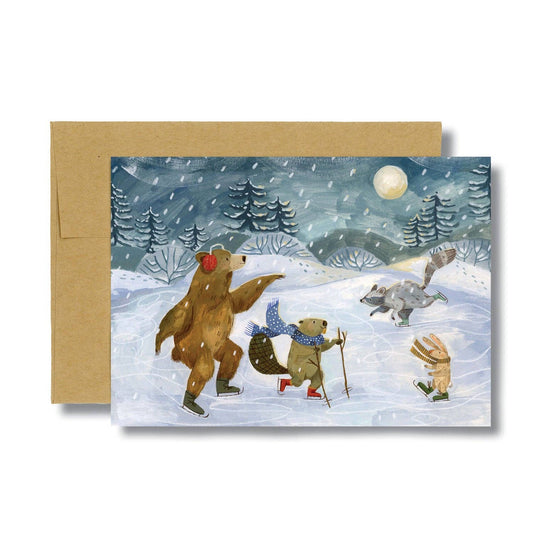 Winter Skating Christmas Card