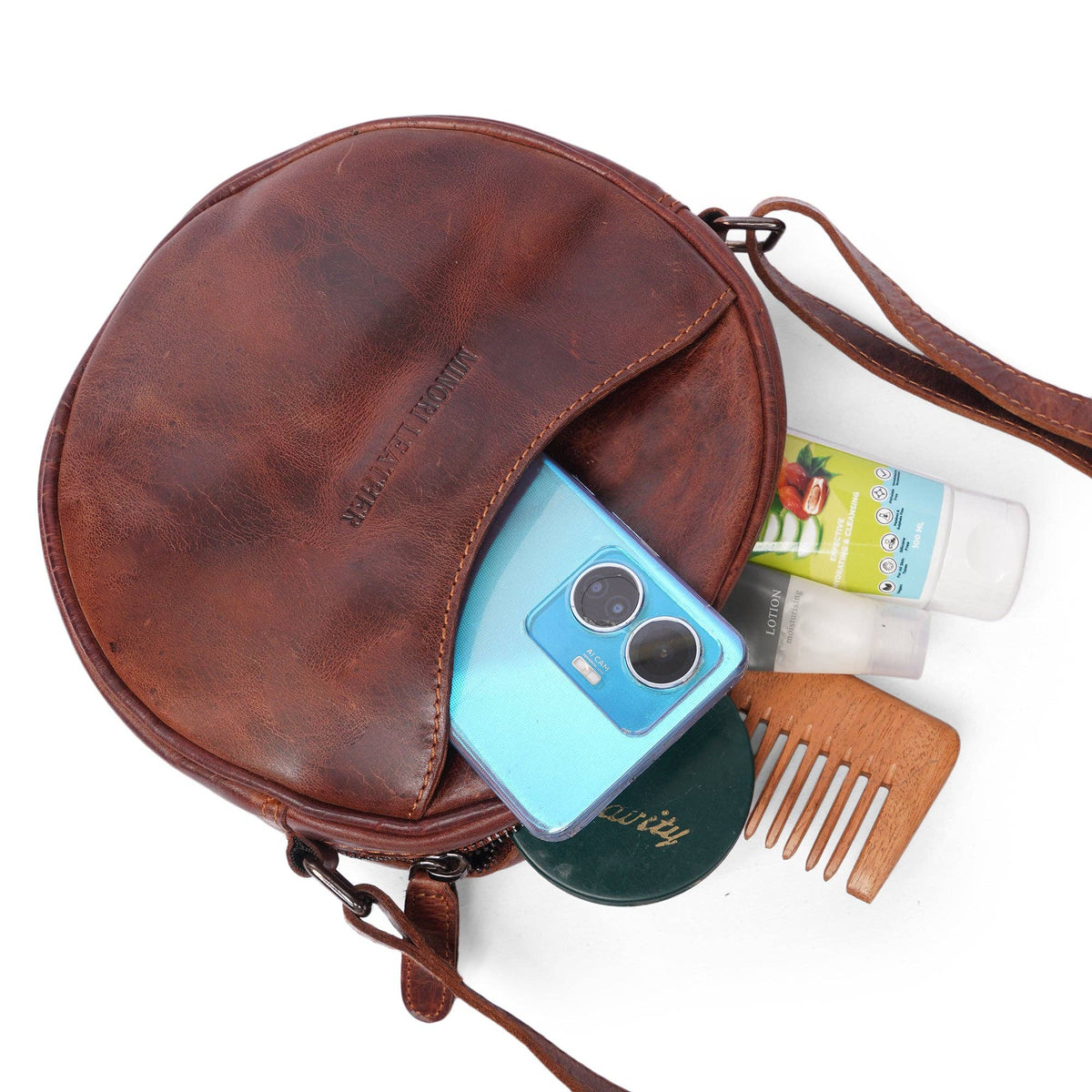 Luna Leather Crossbody Bag