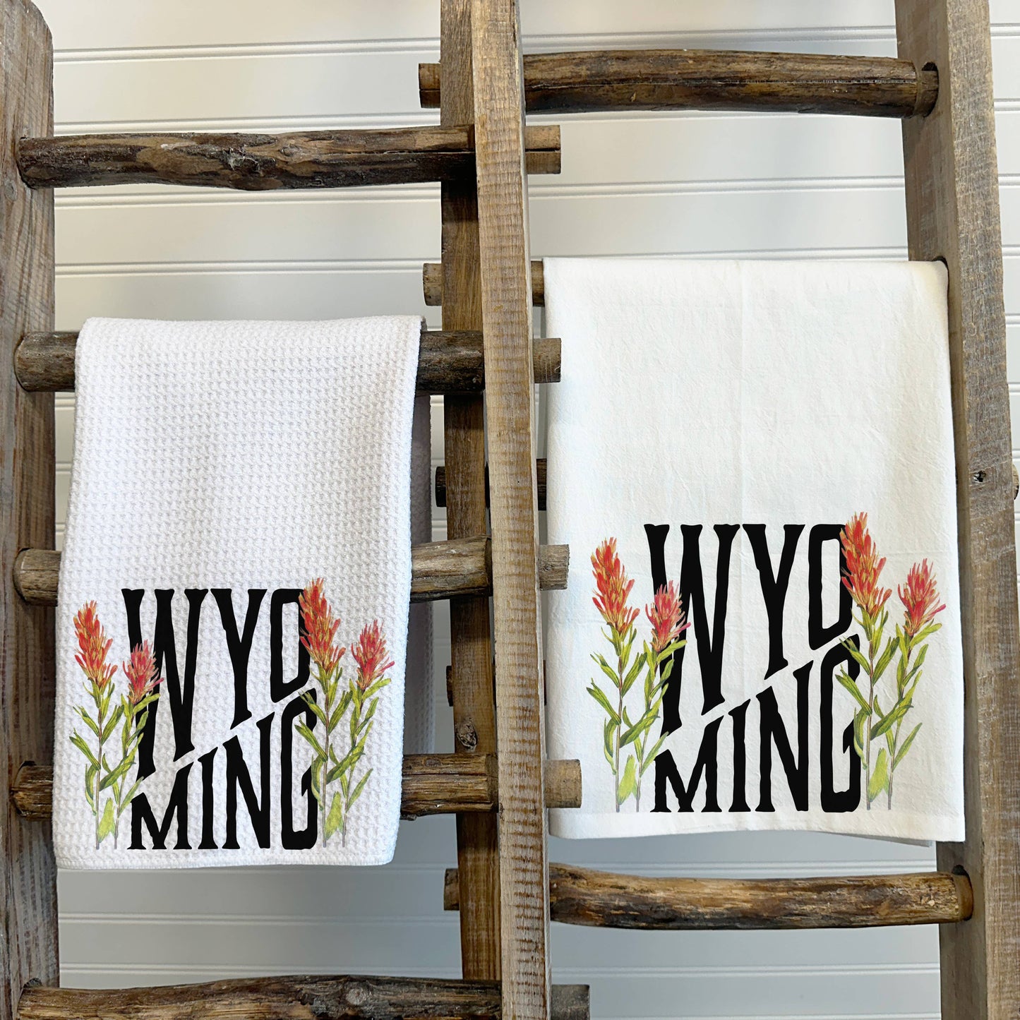 Wyoming Indian Paintbrush Tea Towel
