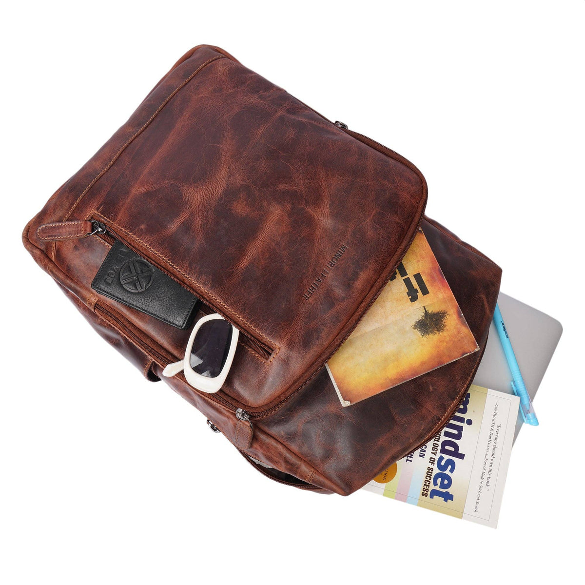 Oslo Leather Laptop Backpack 15.6"