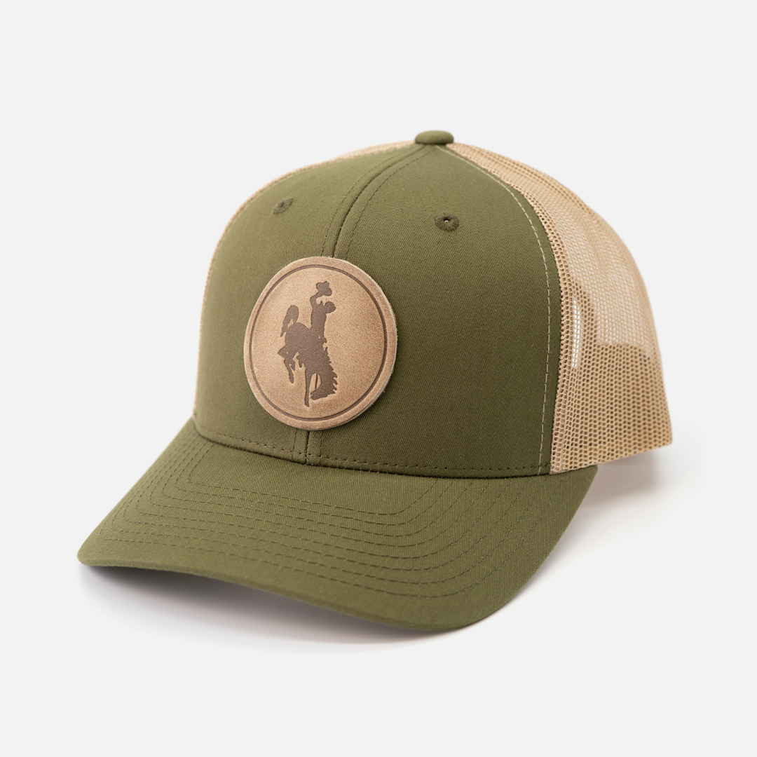 Steamboat Men's Hat | Leather Patch Trucker Hat