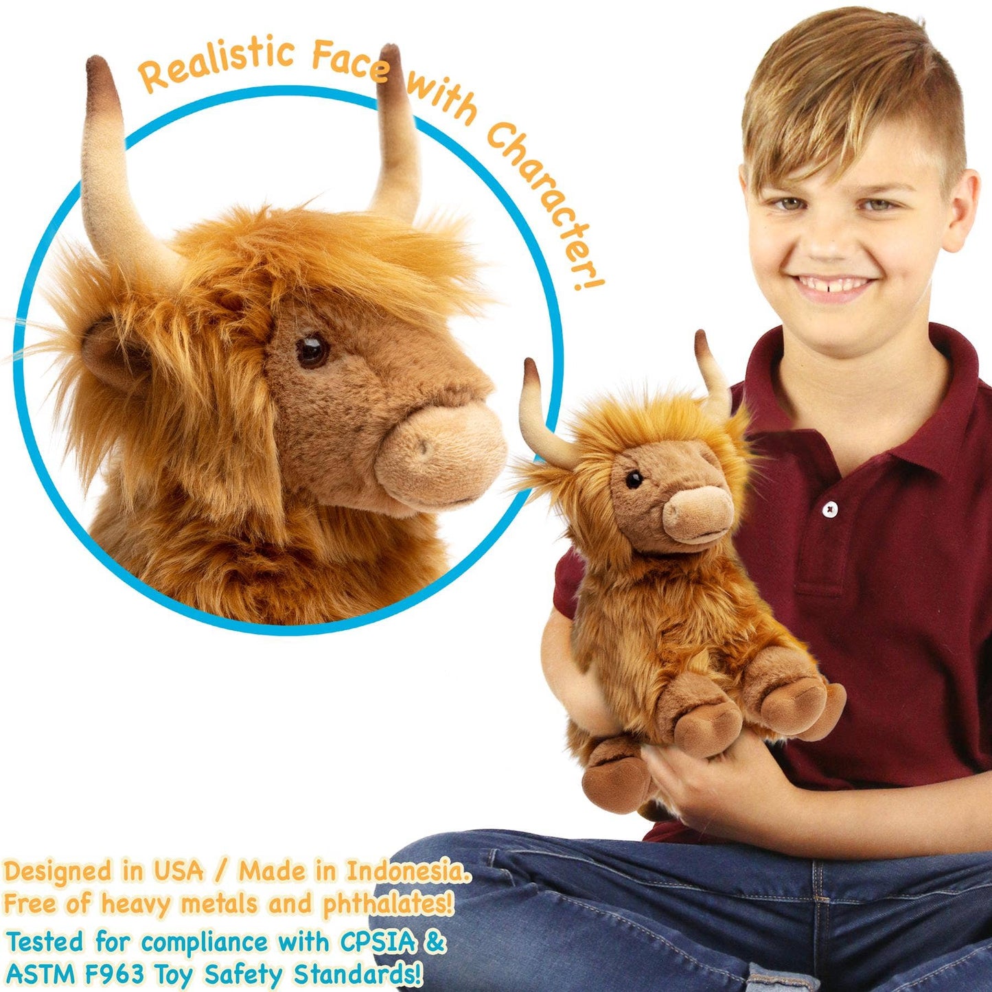 Henley The Highland Cow | 14 Inch Stuffed Animal Plush