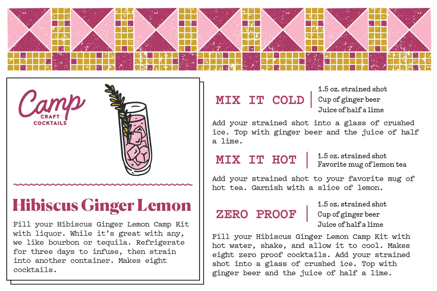 Hibiscus Ginger Lemon Craft Cocktail Kit