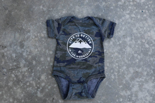 Life is Better in the Mountains Onesie