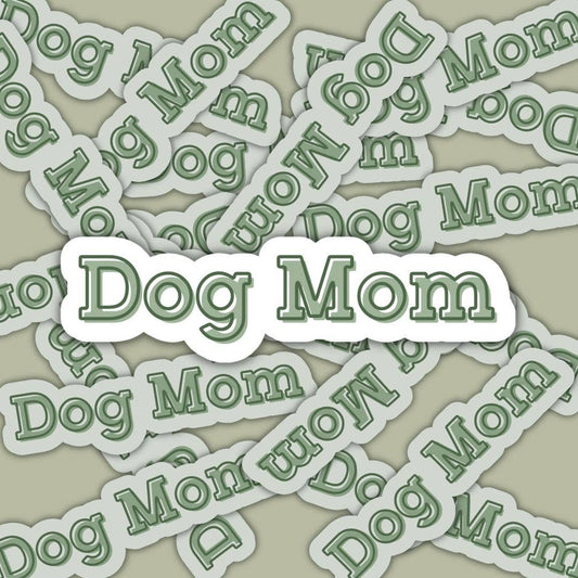 Dog Mom Water Resistant Sticker | Laptop Phone Sticker